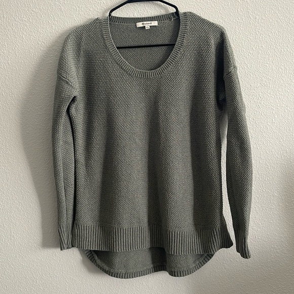Madewell Chronicle Texture Pullover Sweater in Plae Green Women's Size S / Small - Picture 1 of 7